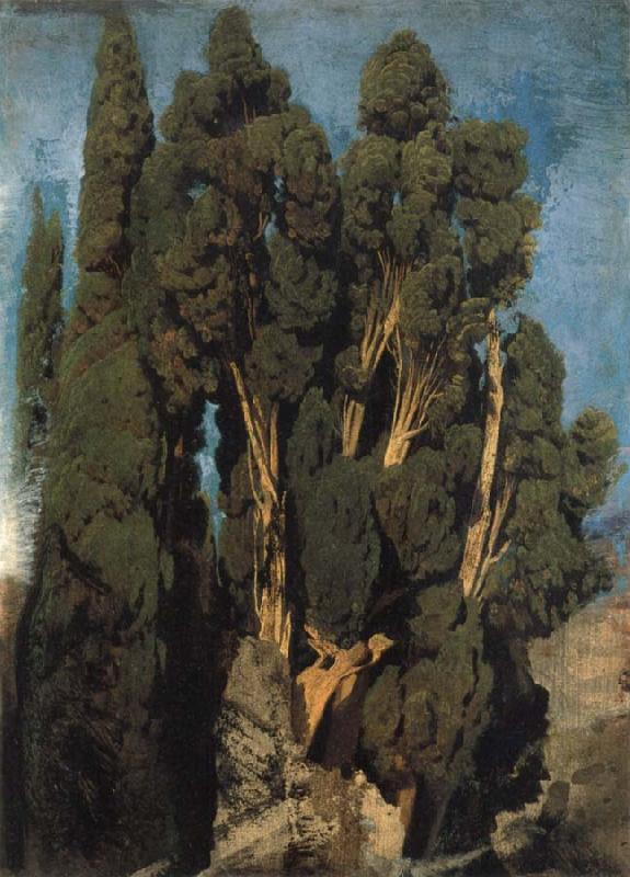 Oswald achenbach Cypresses in the Park at the Villa d-Este Sweden oil painting art